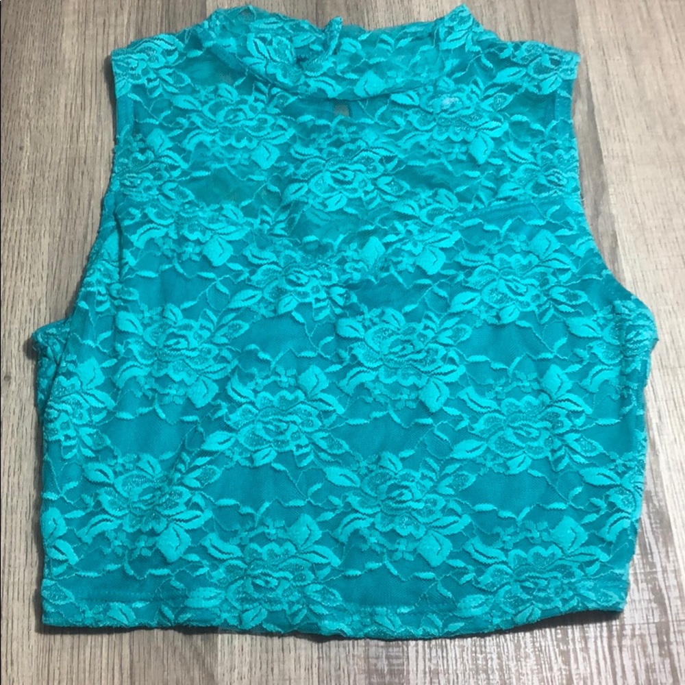 Mint green crop top